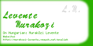 levente murakozi business card
